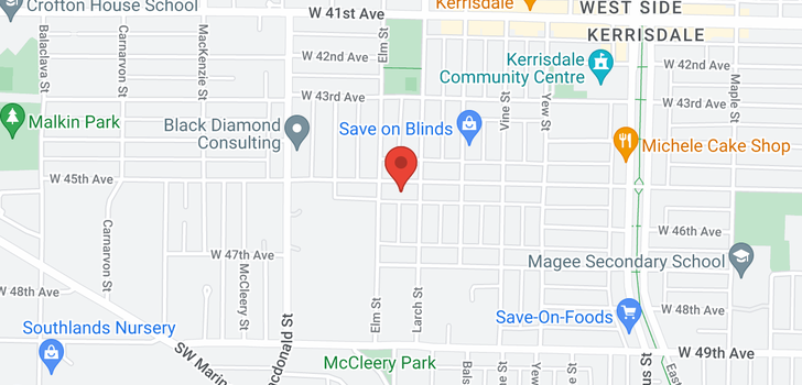 map of 2540 W 45TH AVENUE